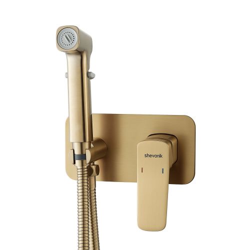 Гигиенический душ со смесителем Shevanik S9905G золотой сатин - фото 2