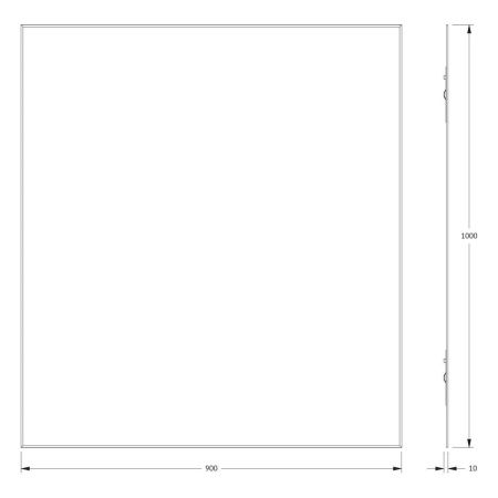 Зеркало Evoform Standard BY 0235 90х100 подвесное