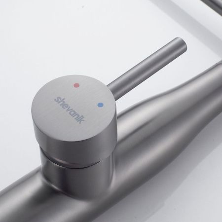 Смеситель для кухни Shevanik S123T-3 на мойку оружейная сталь