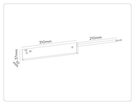 Блок питания внутренний с вводом питания для магнитного шинопровода Ambrella Light Track System (Трацк Сыстем) GL2061