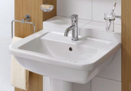 Раковина из сантехнического фарфора Vitra Form 300 9602B003-7650 60х50 подвесная цвет белый 1 отверстие под смеситель