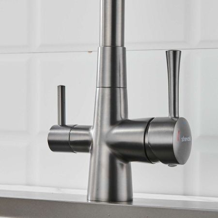 Смеситель для кухни Shevanik S428T на мойку оружейная сталь