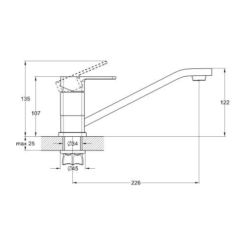 Смеситель для кухни G.Lauf GOR GOR4-A058 на столешницу хром - фото 3