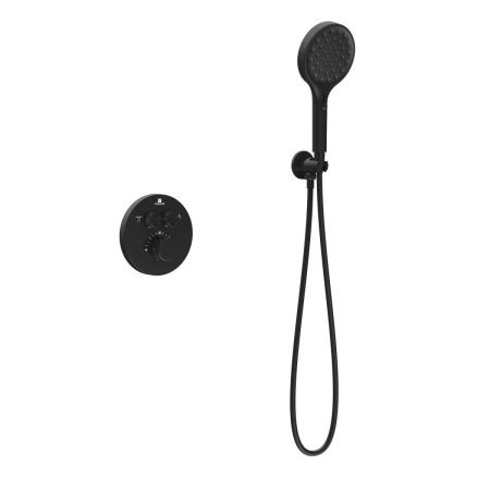 Душевая система Vincea Inspire VSFW-3I22MT3MB встраиваемая в стену цвет черный с термостатом