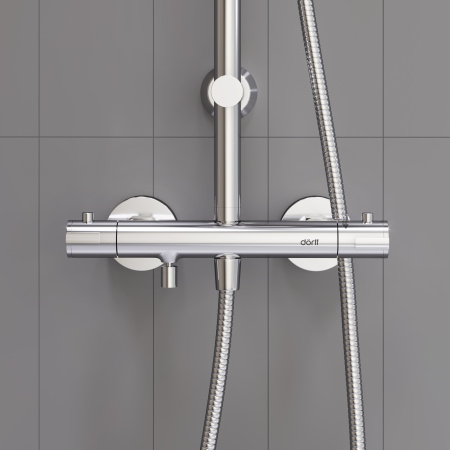 Душевая стойка Dorff Futura D0710500 настенная цвет хром с термостатом