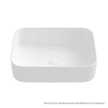Раковина из сантехнического фарфора Iddis Bridge BRIWM05i27 50х40 накладная цвет белый без отверстий под смеситель