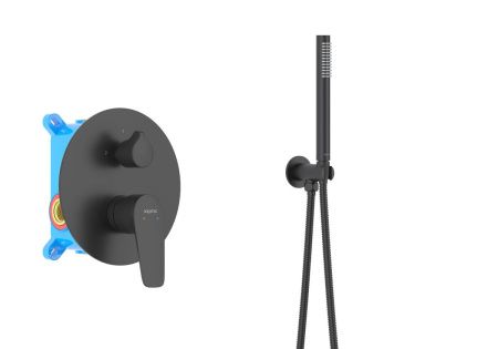 Душевая система Aquatek БЕТТА AQ1172MB встраиваемая в стену цвет черный