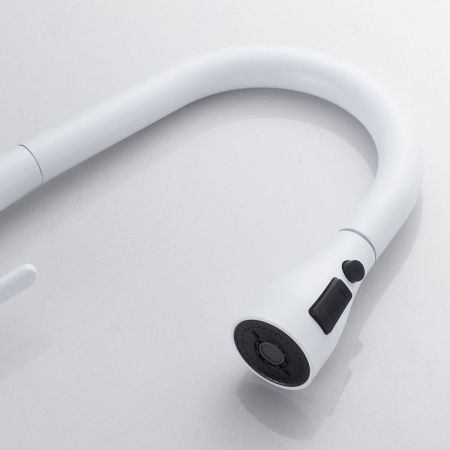 Смеситель для кухни Shevanik S363C на мойку белый