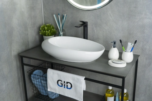 Раковина керамическая Gid Creativo 51167 59х37 накладная цвет белый - фото 5