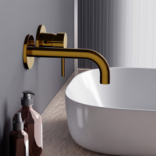 Смеситель Damixa Scandinavian Pure 360260600 встраиваемый в стену золото - фото 3