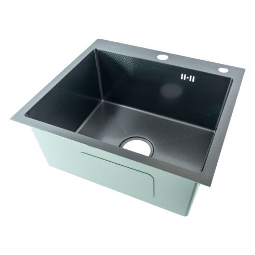 Кухонная мойка Fmark FSC5045Q 50х45 цвет графит поверхность матовая - фото 2