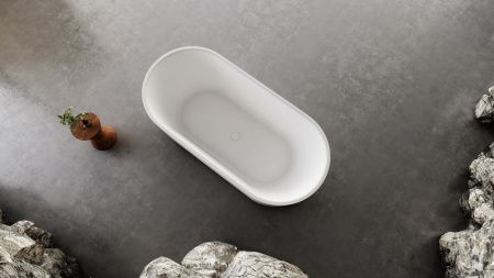 Ванна акриловая Abber AB9436-1.7 170х80 отдельностоящая овальная с каркасом