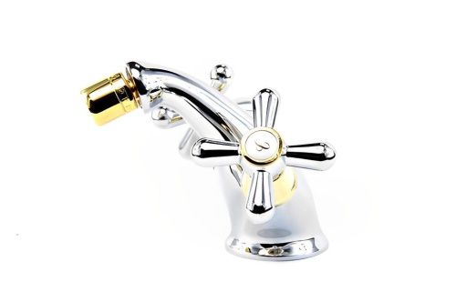 Смеситель Webert Armony AM710102017 на биде хром/золото - фото 4