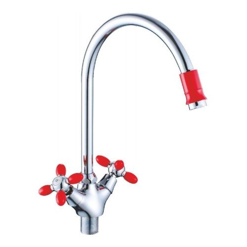 Смеситель для кухни Cron CN46127-6 на мойку красный - фото 2