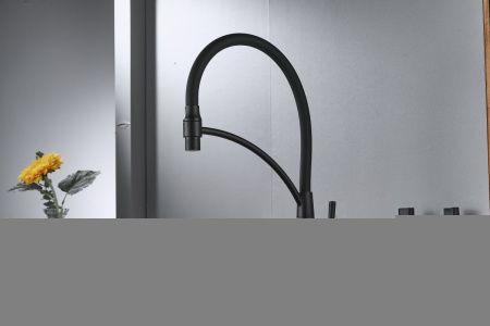 Смеситель для кухни Shevanik S743H-3 на мойку черный