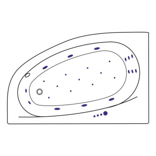 Ванна акриловая гидромассажная Excellent KAMELEON WAEX.KML17.ULTRA.CR 170х110 пристенная асимметричная с каркасом - фото 2