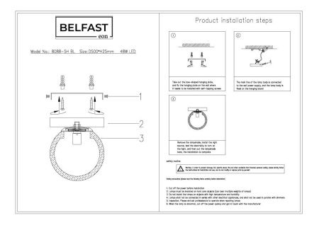 Светильник потолочный Belfast Ravenhill (Равенхилл) 3333Y BR MB