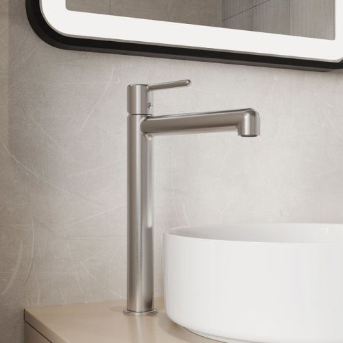 Смеситель IDDIS Aiger AIGBC01i01 на столешницу хром матовый - фото 2