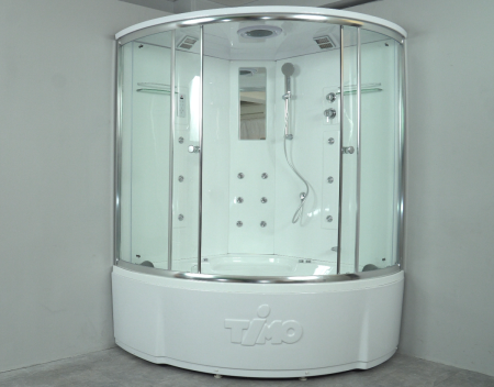 Душевой бокс Timo Lux T-7755 150х150 стекло прозрачное профиль хром