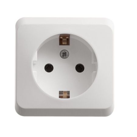 Розетка 1-ая с/з без шторок Systeme Electric Этюд PA16-003B