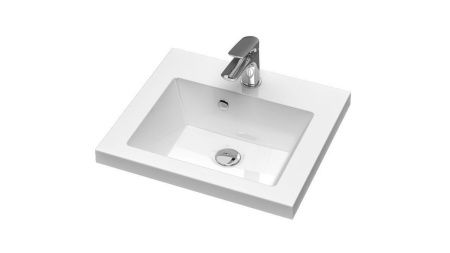 Раковина из искусственного камня Uperwood Eva 4548340000 40х30 полувстраиваемая цвет белый