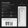 Ванна чугунная Vinsent Veron Italon VIT1707045-AS 170х70 пристенная прямоугольная с ножками