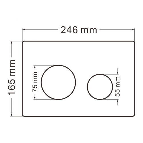 Кнопка смыва ABBER AC0121MCH - фото 2