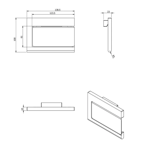 Бумагодержатель Langberger Accessories 38041A - фото 2