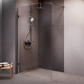 Душевая перегородка Am.Pm X-Joy W94WI-120-F1-MTE 120х195 стекло прозрачное профиль хром глянцевый