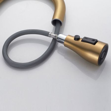 Смеситель для кухни Shevanik S363G на мойку золото