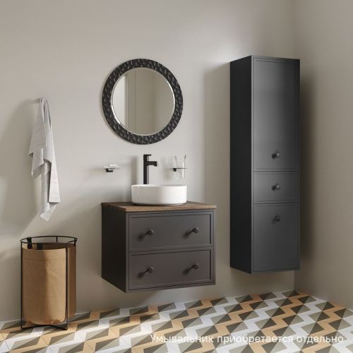 Тумба под раковину IDDIS Torr TOR60DMi95K 60х51х50 подвесная цвет темно-серый - фото 3