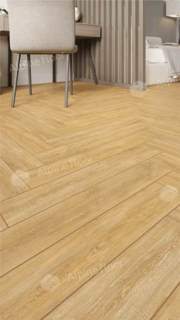 Ламинат Alpine Floor Herringbone 8 Pro New LF102-4 Дуб Тулуза толщина 0.8 см 33 класс 606х101