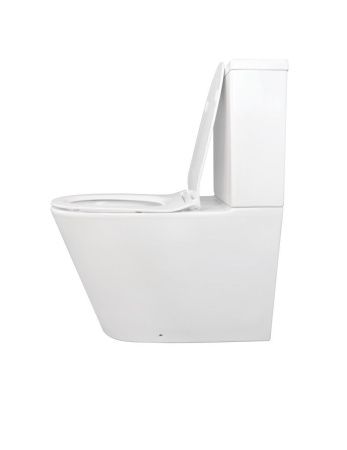 Унитаз напольный с бачком Creo Сeramique CREO COMBO CR1002R белый безободковый с сиденьем с микролифт каскадный смыв