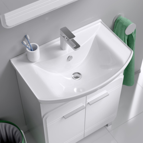 Тумба под раковину Aqwella Y Kor.01.06 61х33х80 напольная цвет белый - фото 2