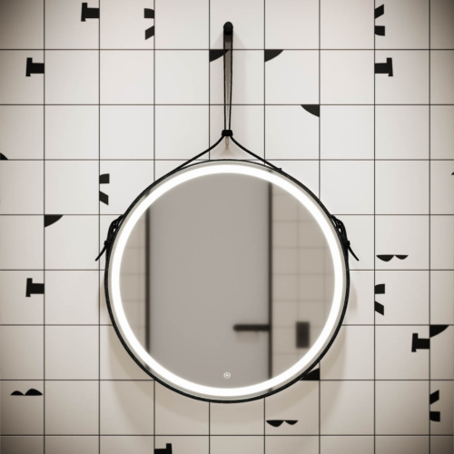 Зеркало в ванную Sancos Dames DA650 65х65 цвет черный - фото 4