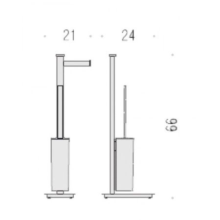 Стойка с аксессуарами для ванной Colombo Units B9107D.CR