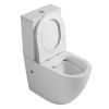 Унитаз напольный с бачком Abber Bequem AC1110 белый с сиденьем безободковый каскадный смыв