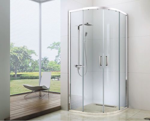 Душевой уголок Berges SOLO 061101 80х80 стекло прозрачное профиль хром без поддона