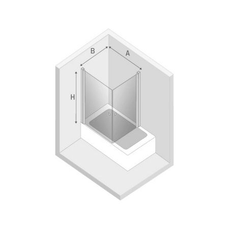 Душевая шторка на ванну New Trendy NEW SOLEO Chrome P-0025/P-0024 90х140 стекло прозрачное профиль хром ориентация универсальная