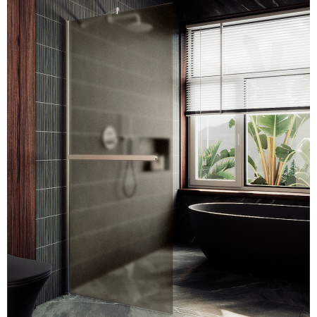 Душевая перегородка Maybah Glass MGD-722-5ш 69х195 стекло тонированное профиль хром матовый