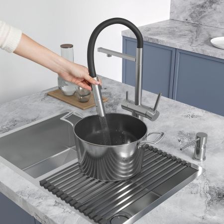 Смеситель для кухни Reflexion Lago RX9901SS на мойку нержавеющая сталь