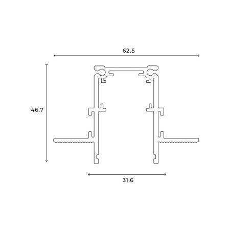 Шинопровод магнитный встраиваемый Hesby Lighting ElDeko (ЕлДеко) HSBL_0060