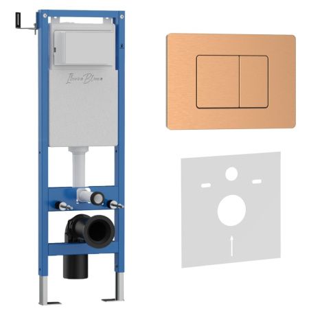 Комплект сантехническая инсталляция с клавишей смыва Iberica Blanca INOX-C IB.001M.1172