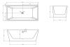 Ванна акриловая Abber AB9224-1.7 170х80 отдельностоящая прямоугольная с каркасом