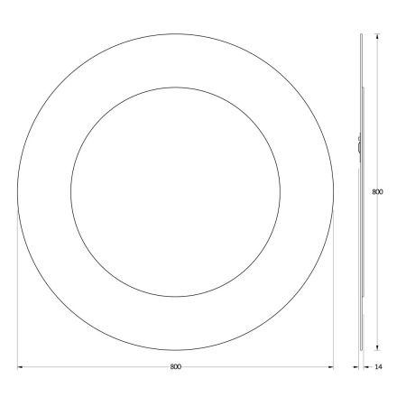 Зеркало Evoform Double BY 0305 80х80 подвесное