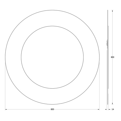 Зеркало в ванную Evoform Double BY 0305 80х80 цвет бронза - фото 2