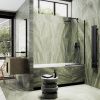 Душевая шторка на ванну Maybah Glass MGV-154-6у 75х140 стекло прозрачное профиль черный ориентация универсальная