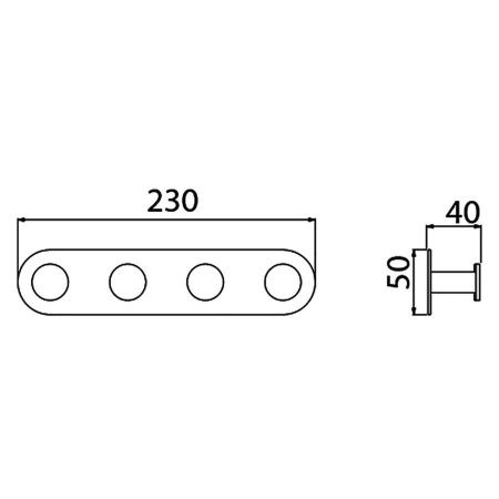 Вешалка 4 крючка Timo Saona 13015/17
