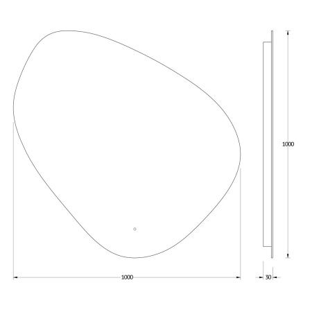 Зеркало с подсветкой Evoform Ledshine BY 2767 100х100 подвесное