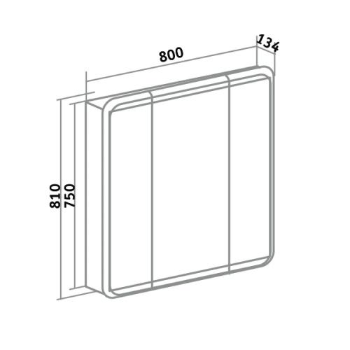Зеркало-шкаф RUNO ЭРИКА УТ000003321 80х81 подвесной цвет белый - фото 5